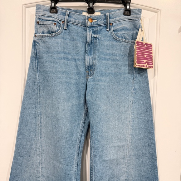 Mother snacks The Lemon Twist Sneak size 27 wide leg jeans - Picture 4 of 7